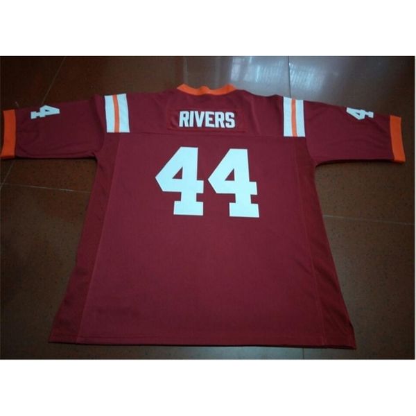 

goodjob men youth women virginia tech hokies dylan rivers #44 football jersey size s-5xl or custom any name or number jersey, Black