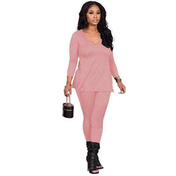 spring autumn ladies casual long sleeve v-neck split +elastic waist body leggings tracksuits 2 piece sets urvetement femme 210604, White
spring autumn ladies casual long sleeve v-neck split +elastic waist body leggings tracksuits 2 piece sets urvetement femme 210604, White