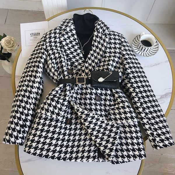 chic houndstooth blazers women winter spring suit jackets with waist bag plus size office lady double breasted blazer feminino, White;black
chic houndstooth blazers women winter spring suit jackets with waist bag plus size office lady double breasted blazer feminino, White;black