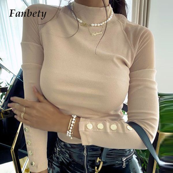 2021 new see through mesh patchwork ladies blouses women spring long sleeve turtleneck pullover elegant solid slim shirt blusas 6a, White;black
2021 new see through mesh patchwork ladies blouses women spring long sleeve turtleneck pullover elegant solid slim shirt blusas 6a, White;black