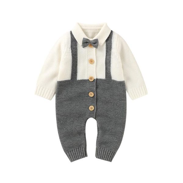 clothing sets est baby boys rompers overalls casual knitted grey turn-down collar long sleeve button-down jumpsuit, White
clothing sets est baby boys rompers overalls casual knitted grey turn-down collar long sleeve button-down jumpsuit, White
