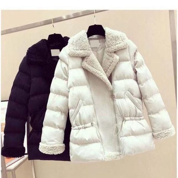 autumn and lamb wool cotton women's 2020 new winter loose medium length ins bread padded jacket thickened coat, Black
autumn and lamb wool cotton women's 2020 new winter loose medium length ins bread padded jacket thickened coat, Black