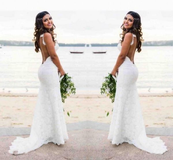 2021 new lace mermaid es v-neck backless boho wedding gowns beach bride vestidos de noiva pdfw, White
2021 new lace mermaid es v-neck backless boho wedding gowns beach bride vestidos de noiva pdfw, White