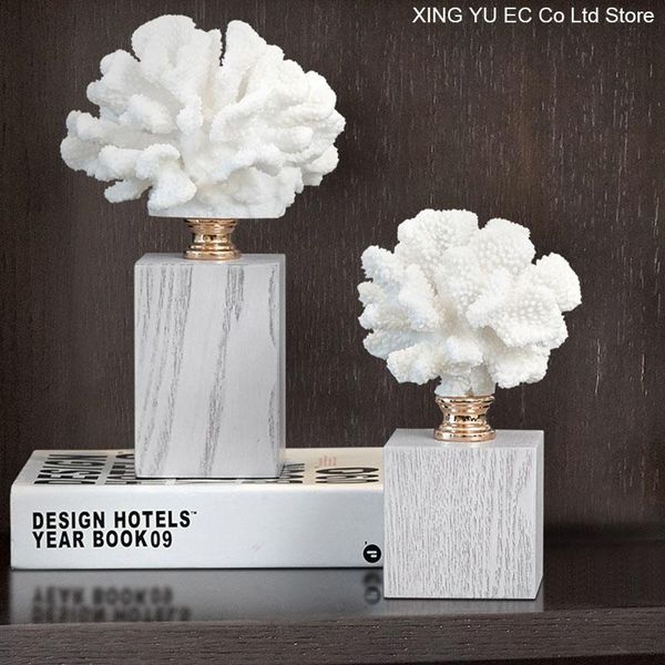decorative objects & figurines home decoration white plant coral resin sculpture craft square solid wood base living room accessories
decorative objects & figurines home decoration white plant coral resin sculpture craft square solid wood base living room accessories