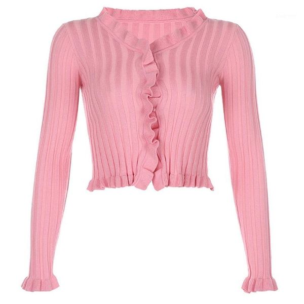 women's knits & tees women autumn long sleeve sweater cardigan v-neck ribbed knitted pink crop button down ruffles harajuku shrug s, White
women's knits & tees women autumn long sleeve sweater cardigan v-neck ribbed knitted pink crop button down ruffles harajuku shrug s, White