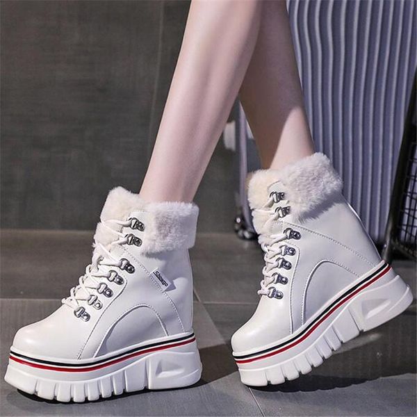 boots women's winter ankle snow fashion female platform plush keep warm casual booties increased internal 10cm wedge shoes, Black
boots women's winter ankle snow fashion female platform plush keep warm casual booties increased internal 10cm wedge shoes, Black
