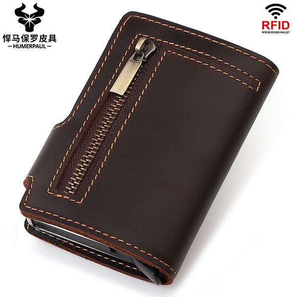 2021 new trend crazy horse cow pickup bag credit set rfid leather automatic card box, Brown;gray
2021 new trend crazy horse cow pickup bag credit set rfid leather automatic card box, Brown;gray