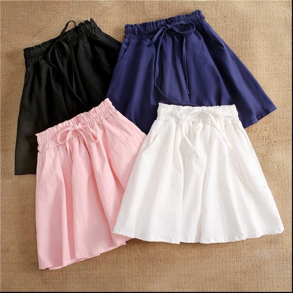 solid lace up empire japanese kawaii mini skirt 2021 summer loose women student school uniform a line casual above knee skirts, Black
solid lace up empire japanese kawaii mini skirt 2021 summer loose women student school uniform a line casual above knee skirts, Black