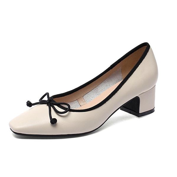 dress shoes high heels women pumps natural genuine leather thick heel real square toe bowties office lady shoe size 34-43, Black
dress shoes high heels women pumps natural genuine leather thick heel real square toe bowties office lady shoe size 34-43, Black