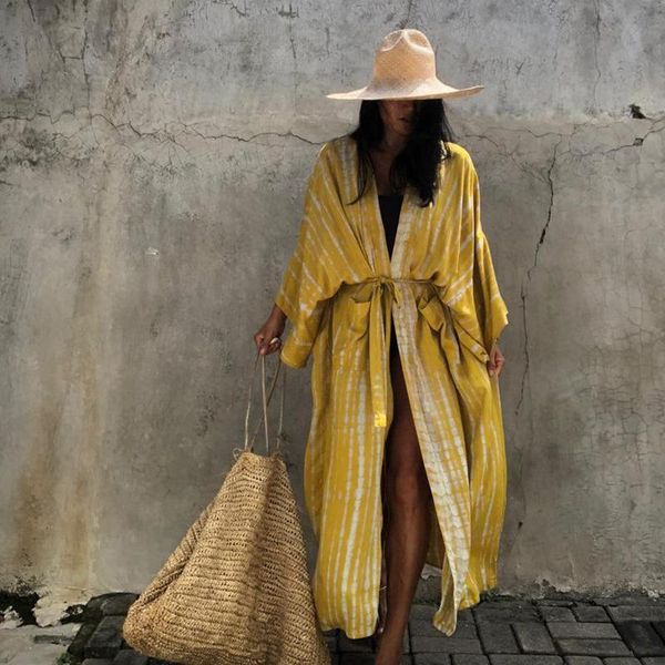 women's swimwear bikini cover-ups women 2021 printed fringed tied long kimono boho coverup tunic beach swimsuit cover ups, White;black
women's swimwear bikini cover-ups women 2021 printed fringed tied long kimono boho coverup tunic beach swimsuit cover ups, White;black
