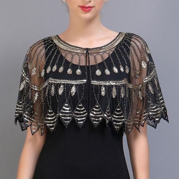 scarves women 1920s flapper shawl wraps beaded sequin art deco evening cape bolero cover up gatsby party dress costume accessory, Blue;gray
scarves women 1920s flapper shawl wraps beaded sequin art deco evening cape bolero cover up gatsby party dress costume accessory, Blue;gray