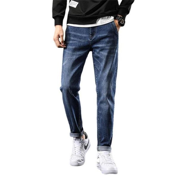 men's jeans 2021 spring small leg fashion versatile stretch slim washed pants casual k10, Blue
men's jeans 2021 spring small leg fashion versatile stretch slim washed pants casual k10, Blue