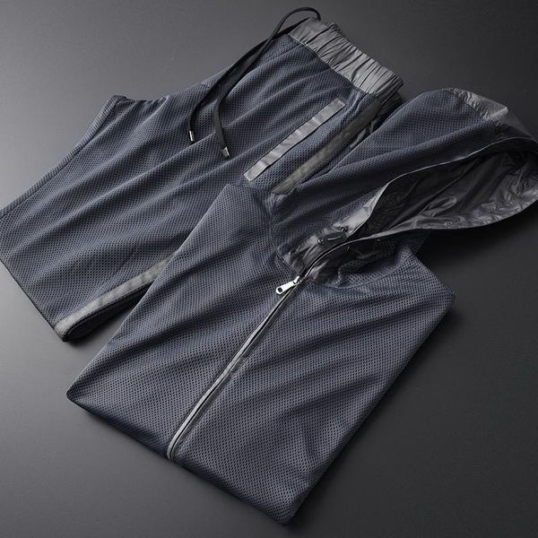 men's tracksuits 21c hooded jacket men sets (jackets+pants) luxury ventilate mesh casual sport man plus size 4xl spring slim thin set, Gray
men's tracksuits 21c hooded jacket men sets (jackets+pants) luxury ventilate mesh casual sport man plus size 4xl spring slim thin set, Gray