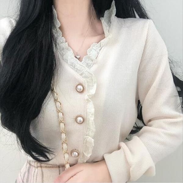 autumn winter womens and blouses long sleeve v neck lace trim single breasted korean chic ladies blusas vintage vestidos, White
autumn winter womens and blouses long sleeve v neck lace trim single breasted korean chic ladies blusas vintage vestidos, White