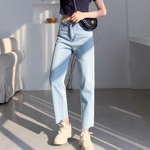 women's jeans fashion 2021 women casual zipper button straight pants solid pockets trousers ankle length high waist denim, Blue
women's jeans fashion 2021 women casual zipper button straight pants solid pockets trousers ankle length high waist denim, Blue