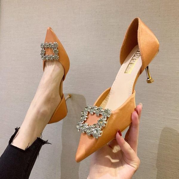 sandals autumn patent leather high heels women pumps women's pointed toe suede wedding shoes summer party, Black
