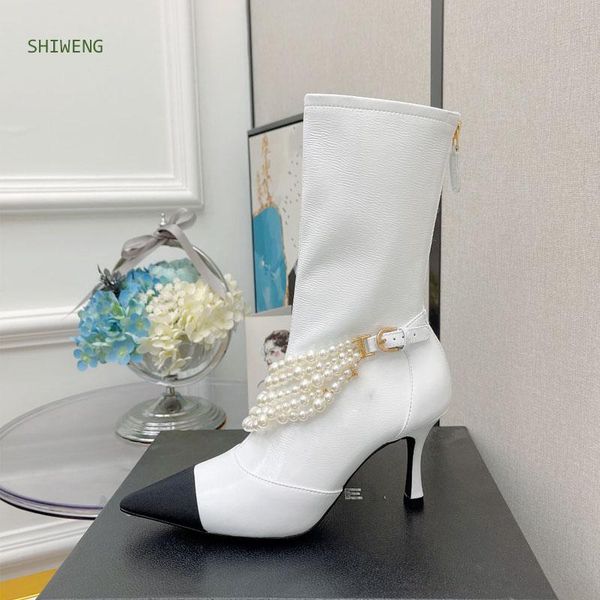 boots 2021 autumn women mid-calf fashion pointed toe elegent lady thin high heel office/party for, Black
boots 2021 autumn women mid-calf fashion pointed toe elegent lady thin high heel office/party for, Black