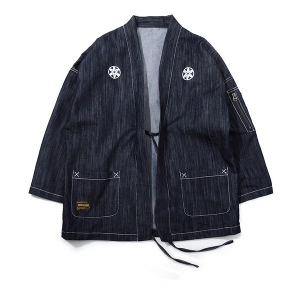 men's jackets kimono denim jacket men japanese streetwear hip hop cardigan zipper pocket harajuku autumn spring fashion casual coat, Black;brown
men's jackets kimono denim jacket men japanese streetwear hip hop cardigan zipper pocket harajuku autumn spring fashion casual coat, Black;brown
