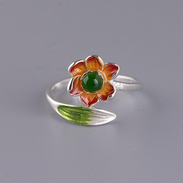 cluster rings fnj 925 silver ring jasper adjustable size 100% original s925 solid for women jewelry fine enameling lotus flower, Golden;silver
cluster rings fnj 925 silver ring jasper adjustable size 100% original s925 solid for women jewelry fine enameling lotus flower, Golden;silver
