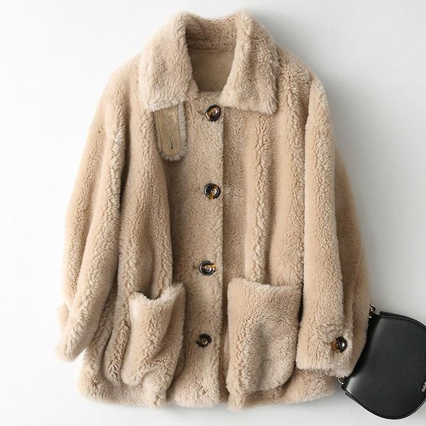 women's fur & faux genuine coat female women clothes 2021 real wool coats casual elegant warm vintage winter jacket 18213lw436, Black
women's fur & faux genuine coat female women clothes 2021 real wool coats casual elegant warm vintage winter jacket 18213lw436, Black