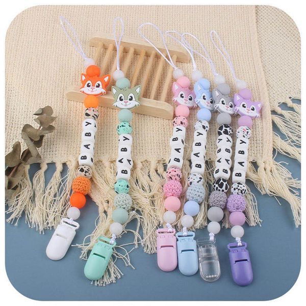 newborn silicone baby pacifier chain teething beads teether food grade soother infant feeding pacifier clips kids chew toys teeth toy cartoo 
newborn silicone baby pacifier chain teething beads teether food grade soother infant feeding pacifier clips kids chew toys teeth toy cartoo