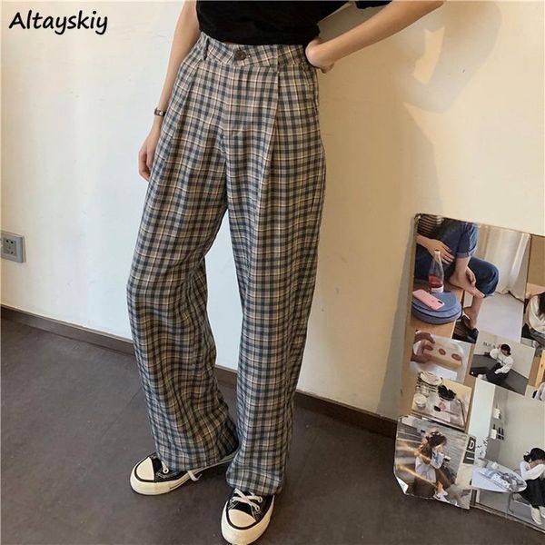 women's pants & capris retro plaid women loose casual wide leg comfort trendy mopping teenagers all-match females trousers zipper high, Black;white
women's pants & capris retro plaid women loose casual wide leg comfort trendy mopping teenagers all-match females trousers zipper high, Black;white