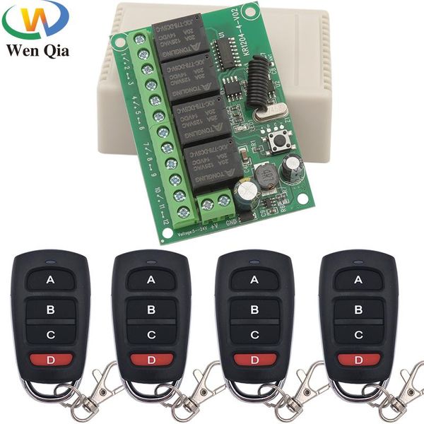 universal wireless remote control switch 433mhz dc 6v12v 24v 30v 4ch10a receiver rf transmitter for garage/gate/motor/light/lamp
universal wireless remote control switch 433mhz dc 6v12v 24v 30v 4ch10a receiver rf transmitter for garage/gate/motor/light/lamp