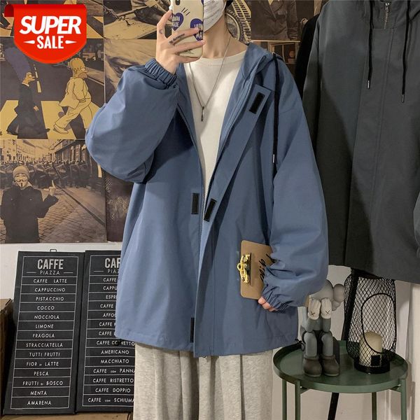 japanese solid color hooded cardigan jacket men's blue korean style trendy loose clothes casual student #yw6m, Black;brown 
japanese solid color hooded cardigan jacket men's blue korean style trendy loose clothes casual student #yw6m, Black;brown