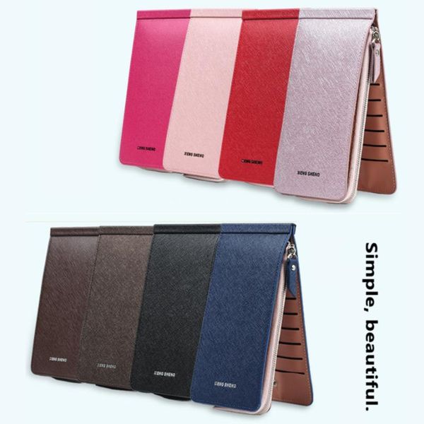 wallets phone pocket luxury women men business style leather card holder billfold purse long slim wallet carteira mujer, Red;black
wallets phone pocket luxury women men business style leather card holder billfold purse long slim wallet carteira mujer, Red;black