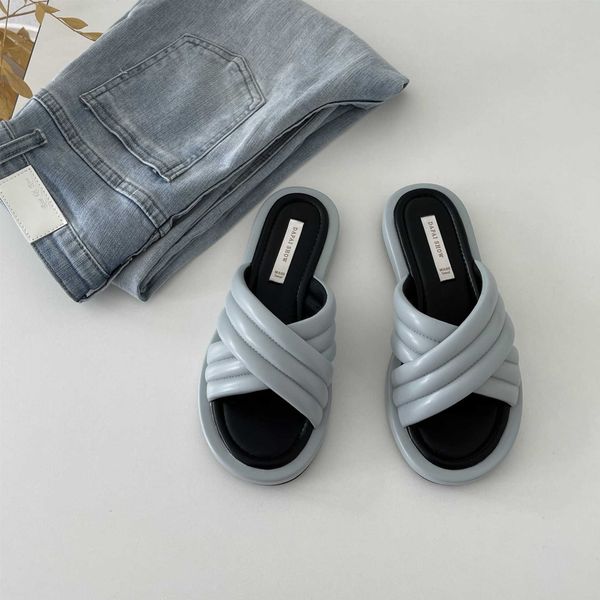 meotina slippers shoes women flat platform sandals round toe ladies footwear summer black blue beige fashion shoes 210608
meotina slippers shoes women flat platform sandals round toe ladies footwear summer black blue beige fashion shoes 210608