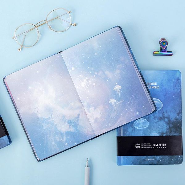 notepads 2021 creative blue jellyfish notebook a5 blank color art drawing papers journal hard cover note book korean stationery gifts, Purple;pink
notepads 2021 creative blue jellyfish notebook a5 blank color art drawing papers journal hard cover note book korean stationery gifts, Purple;pink
