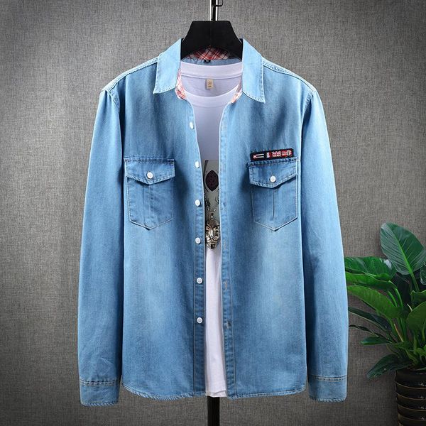 men's jackets jean jacket shirt men spring style small fresh boutique badge trend pure cotton handsome personality fashion casual slim, Black;brown
men's jackets jean jacket shirt men spring style small fresh boutique badge trend pure cotton handsome personality fashion casual slim, Black;brown