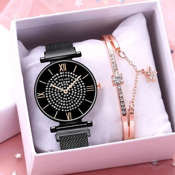 wristwatches women magnet buckle full diamond watch bracelet set luxury stainless steel quartz wrist watches relogio feminino, Slivery;brown
wristwatches women magnet buckle full diamond watch bracelet set luxury stainless steel quartz wrist watches relogio feminino, Slivery;brown