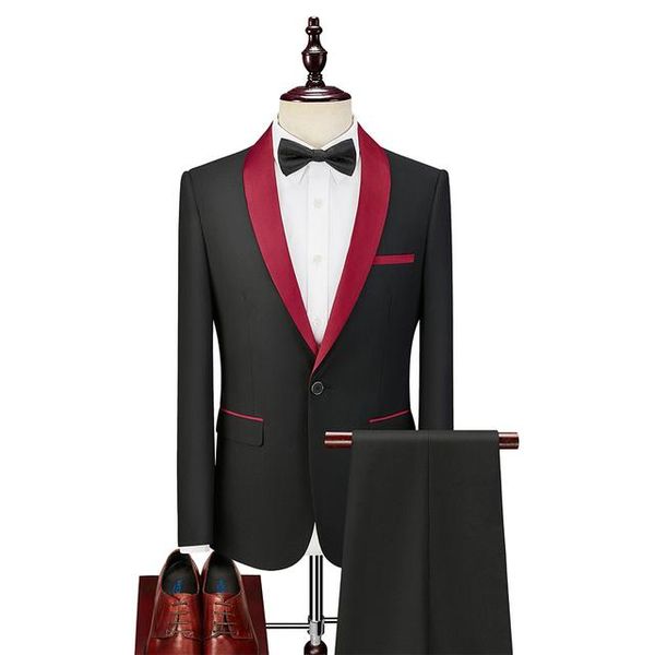 men's suits & blazers men tuxedo suit shawl lapel fashion formal wedding groom host stage business party banquet costume blazer pants 2, White;black
men's suits & blazers men tuxedo suit shawl lapel fashion formal wedding groom host stage business party banquet costume blazer pants 2, White;black
