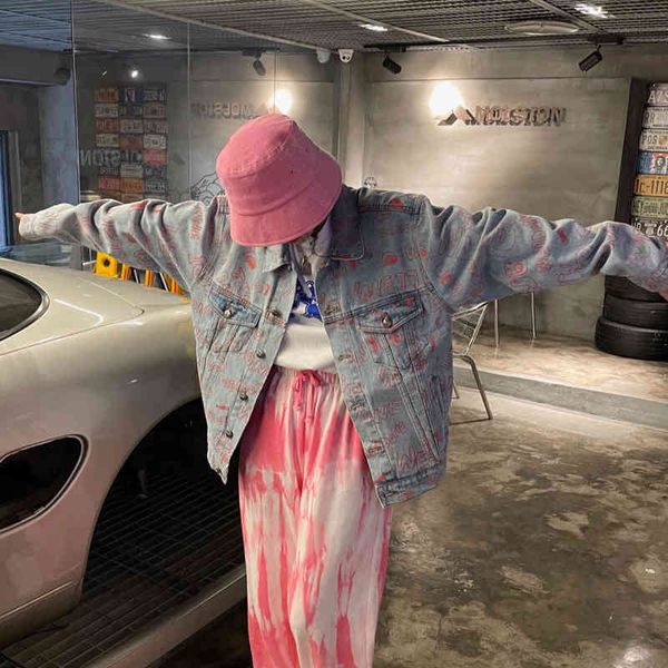 designerwe11done korea full body old graffiti printed denim couple jacket retro latestbalencaiga, Black;brown
designerwe11done korea full body old graffiti printed denim couple jacket retro latestbalencaiga, Black;brown