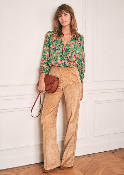 ladies printing floral wrap v neck blouse shirt 6yd6, White 
ladies printing floral wrap v neck blouse shirt 6yd6, White