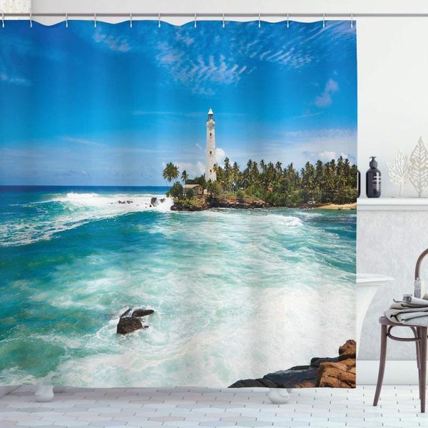 shower curtains lighthouse curtain tropical island with palm trees rocks wavy seaside beach ocean waterproof bathroom 
shower curtains lighthouse curtain tropical island with palm trees rocks wavy seaside beach ocean waterproof bathroom