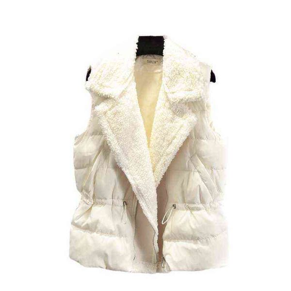 vest women's autumn winter cotton imitation lamb plush korean fashion down waistcoat, Black;white
vest women's autumn winter cotton imitation lamb plush korean fashion down waistcoat, Black;white