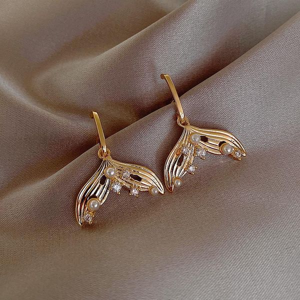 stud light luxury gold fishtail pearl earrings fine charm women earring party accessories jewelry, Golden;silver
stud light luxury gold fishtail pearl earrings fine charm women earring party accessories jewelry, Golden;silver