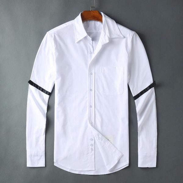 men's casual shirts 2021 fashion brand men slim long sleeve shirt black striped turn down collar oxford white clothing, White;black
men's casual shirts 2021 fashion brand men slim long sleeve shirt black striped turn down collar oxford white clothing, White;black