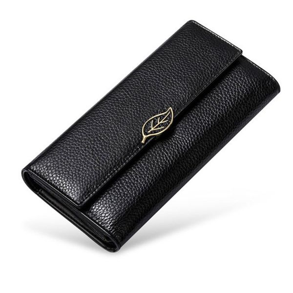 metal leaf women genuine leather long coin hasp trifold clutch purse wallets, Red;black
metal leaf women genuine leather long coin hasp trifold clutch purse wallets, Red;black