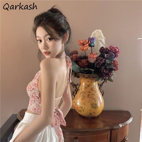women's tanks & camis floral camisole women summer beach halter backless design retro ladies soft fashion slim holiday leisure crop top, White
women's tanks & camis floral camisole women summer beach halter backless design retro ladies soft fashion slim holiday leisure crop top, White