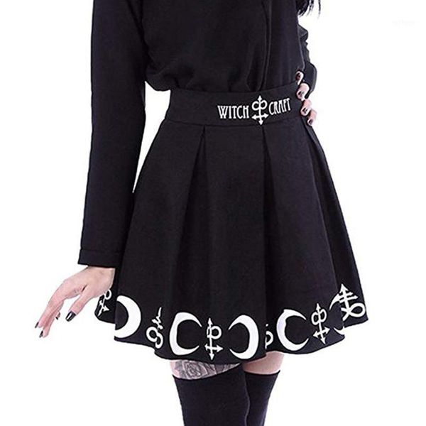 women mini skirt gothic punk witchcraft moon magic spell symbols pleated mini skirt high waist jupe femme skirts 2020 fashion1, Black
women mini skirt gothic punk witchcraft moon magic spell symbols pleated mini skirt high waist jupe femme skirts 2020 fashion1, Black