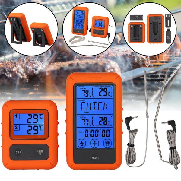 tools & accessories grill oven kitchen thermomet with timer 2 probes remote wireless digital bbq food smoker
tools & accessories grill oven kitchen thermomet with timer 2 probes remote wireless digital bbq food smoker