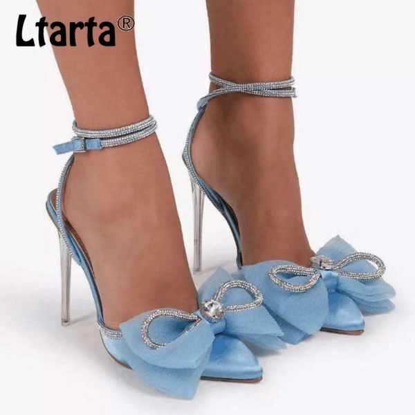 ltarta 2021 summer new high-heeled shoes bow rhinestone pointed crystal with high-heeled sandals party shoes -977-1, Black
ltarta 2021 summer new high-heeled shoes bow rhinestone pointed crystal with high-heeled sandals party shoes -977-1, Black
