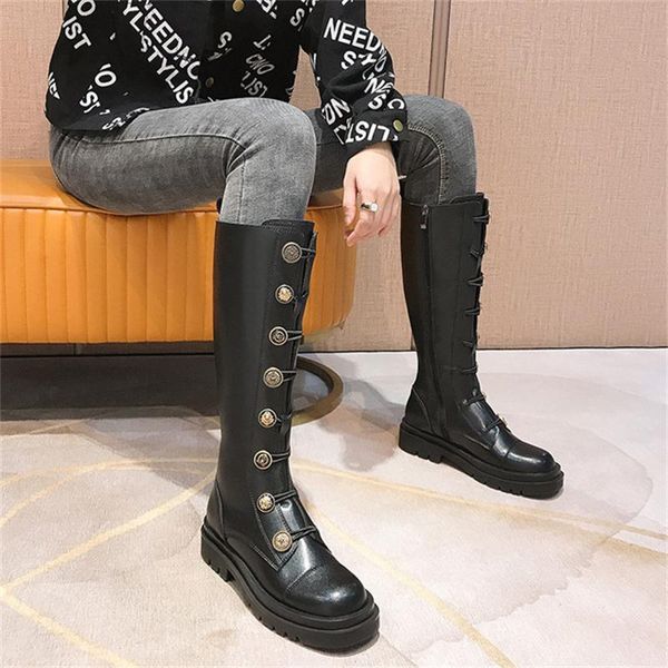 boots women's boots, autumn and winter 2021 thick-soled knight retro badge thin elastic high, Black
boots women's boots, autumn and winter 2021 thick-soled knight retro badge thin elastic high, Black