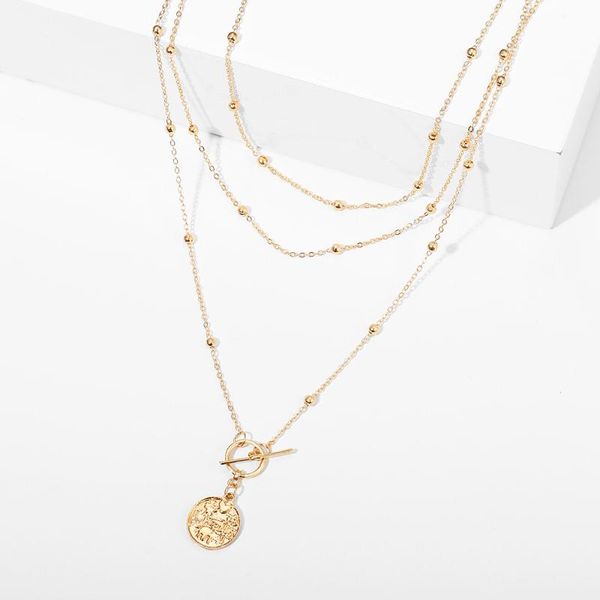pendant necklaces 52769 summer personality creative round bead necklace simple retro coins ball women, Silver
pendant necklaces 52769 summer personality creative round bead necklace simple retro coins ball women, Silver
