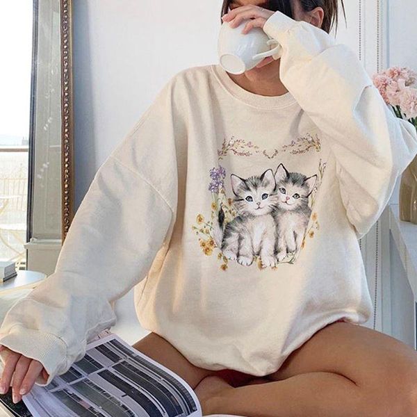 women's hoodies & sweatshirts tripleleaf 2021 autumn cat print loose and thin long-sleeved pullover casual top, Black
women's hoodies & sweatshirts tripleleaf 2021 autumn cat print loose and thin long-sleeved pullover casual top, Black