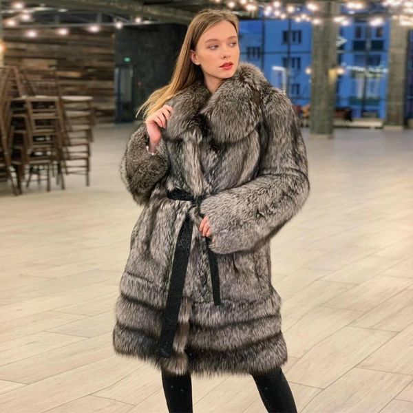 women's fur & faux fashion long real silver coat with big lapel collar natural whole skin genuine coats winter trendy overcoat, Black
women's fur & faux fashion long real silver coat with big lapel collar natural whole skin genuine coats winter trendy overcoat, Black