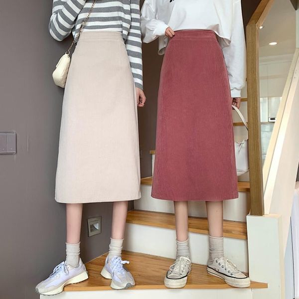 skirts corduroy skirt women's spring and autumn mid-length high-waist one-step style hip-length, Black
skirts corduroy skirt women's spring and autumn mid-length high-waist one-step style hip-length, Black